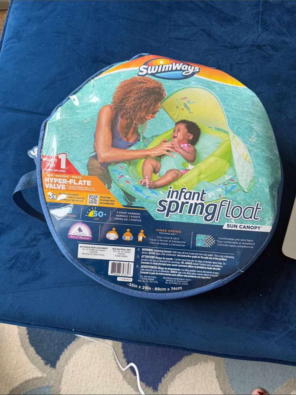 SwimWays Infant Spring Float with Sun Canopy - Green